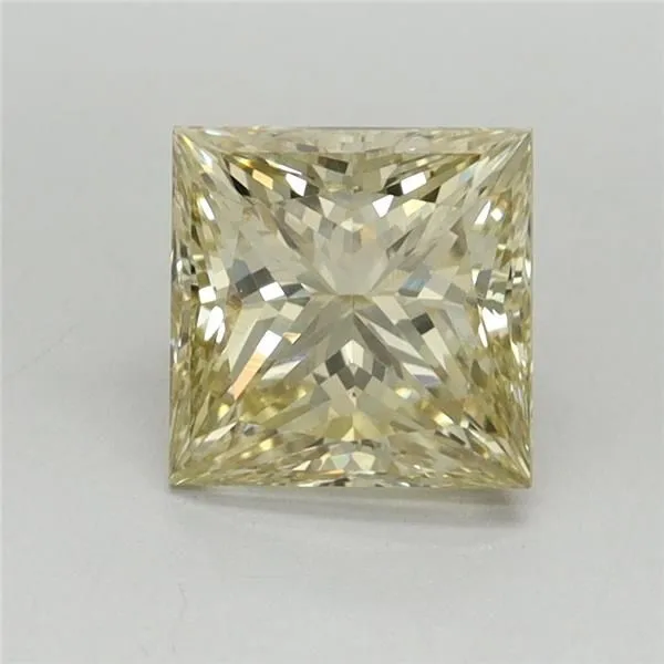 1.54ct PRINCESS Fancy Yellow VS1 Coloured Lab diamond