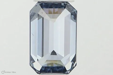 0.43ct EMERALD Fancy Vivid Blue SI1 Coloured Lab diamond