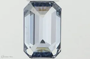 0.43ct EMERALD Fancy Vivid Blue SI1 Coloured Lab diamond