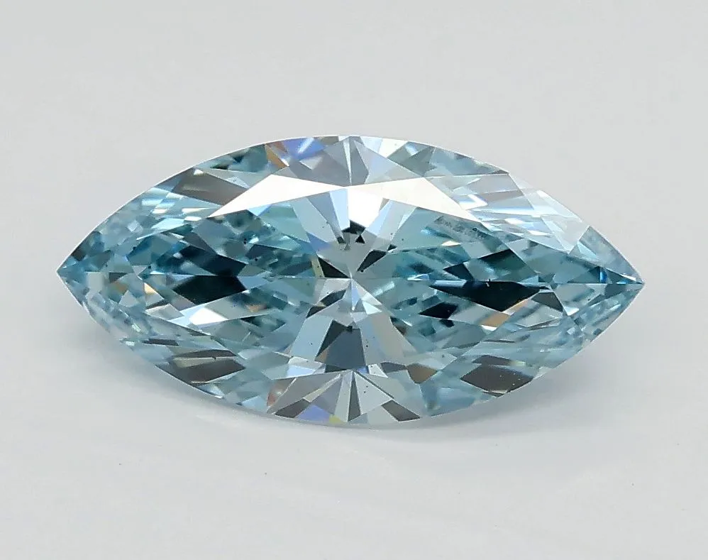 1.20ct MARQUISE Fancy Intense Blue VS2 Coloured Lab diamond
