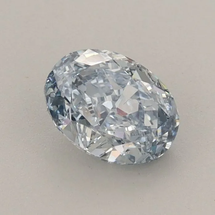 0.79ct OVAL Fancy Intense Blue VS2 Coloured Lab diamond