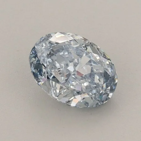 0.79ct OVAL Fancy Intense Blue VS2 Coloured Lab diamond