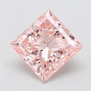 4ct PRINCESS Fancy Intense Pink VVS2 Coloured Lab diamond
