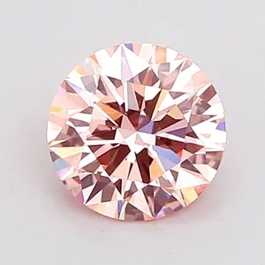 1.02ct ROUND Fancy Intense Pink VVS2 Coloured Lab diamond
