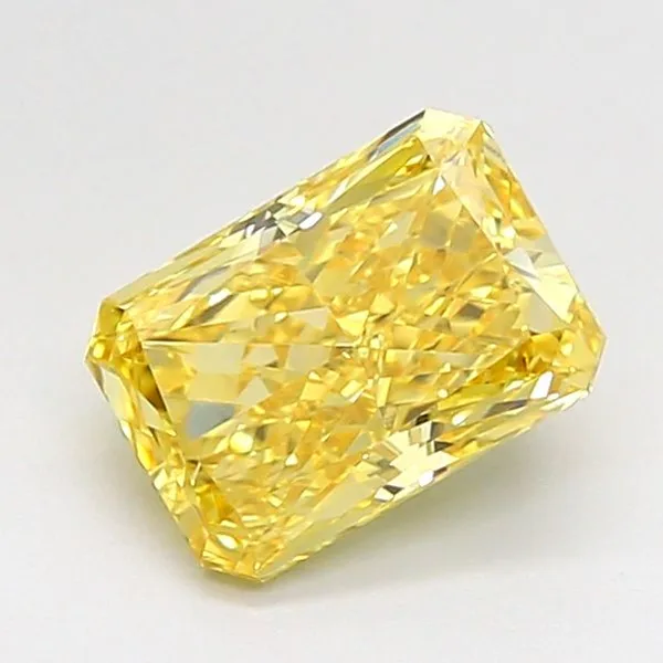 1.15ct RADIANT Fancy Vivid Yellow VVS1 Coloured Lab diamond