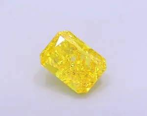 1.18ct RADIANT Fancy Vivid Yellow VS2 Coloured Lab diamond