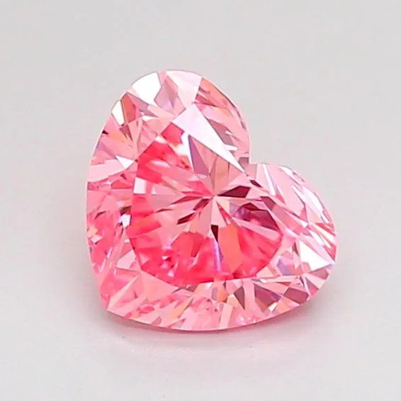 0.85ct HEART Fancy Vivid Pink VS1 Coloured Lab diamond