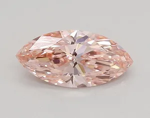 0.77ct MARQUISE Fancy Vivid Pink VVS1 Coloured Lab diamond