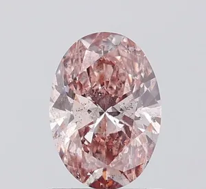 1ct OVAL Fancy Intense Brown Pink I1 Coloured Lab diamond