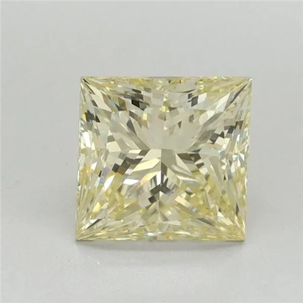 1.59ct PRINCESS Fancy Yellow VVS2 Coloured Lab diamond