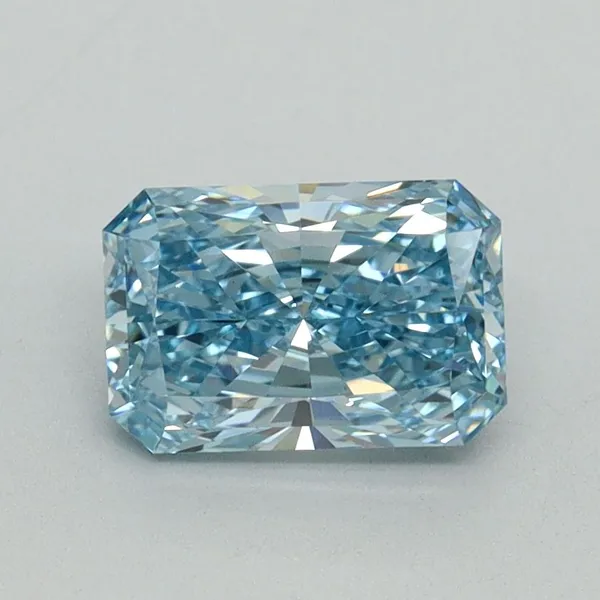 1.09ct RADIANT Fancy Vivid Blue VS1 Coloured Lab diamond