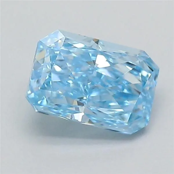 0.51ct RADIANT Fancy Vivid Blue VVS2 Coloured Lab diamond