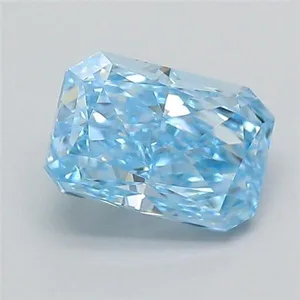 0.51ct RADIANT Fancy Vivid Blue VVS2 Coloured Lab diamond