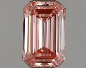 0.91ct EMERALD Fancy Intense Pink VS1 Coloured Lab diamond