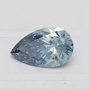 0.5ct PEAR Fancy Vivid Blue VS2 Coloured Lab diamond