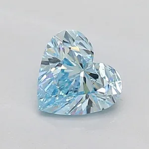 0.5ct HEART Fancy Vivid Blue SI1 Coloured Lab diamond