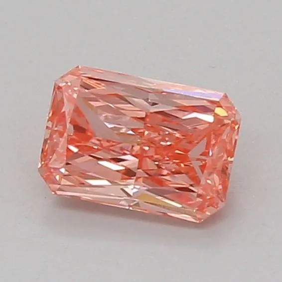 0.85ct RADIANT Fancy Vivid Pink VVS2 Coloured Lab diamond