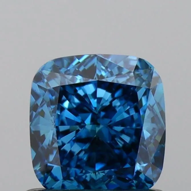0.94ct CUSHION Fancy Vivid Blue VVS2 Coloured Lab diamond