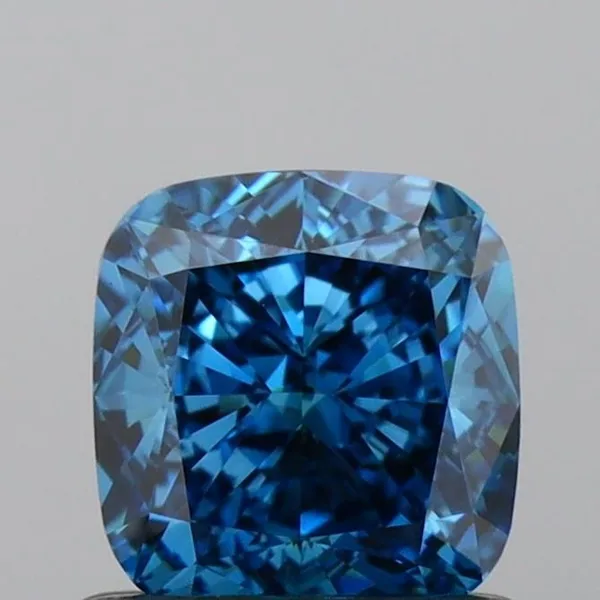 0.94ct CUSHION Fancy Vivid Blue VVS2 Coloured Lab diamond