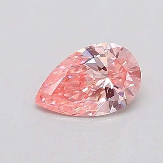 0.35ct PEAR Fancy Vivid Pink VS1 Coloured Lab diamond