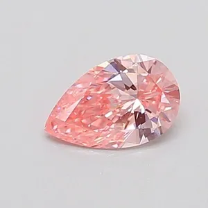 0.35ct PEAR Fancy Vivid Pink VS1 Coloured Lab diamond
