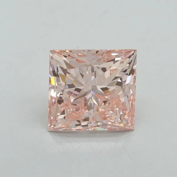 1.57ct PRINCESS Fancy Intense Pink VVS2 Coloured Lab diamond