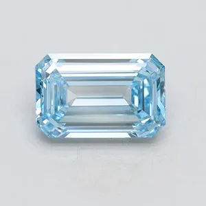1ct EMERALD Fancy Intense Blue VS1 Coloured Lab diamond