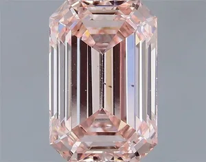 1.51ct EMERALD Fancy Intense Pink VS2 Coloured Lab diamond