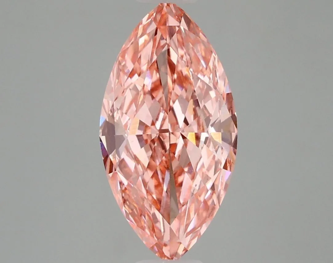 2.59ct MARQUISE Fancy Vivid Pink VVS2 Coloured Lab diamond