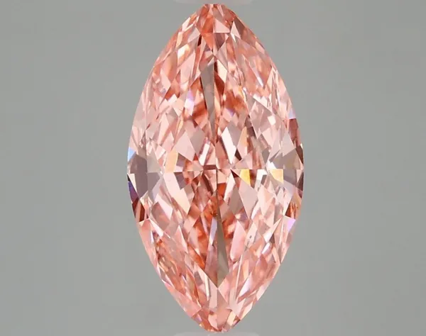 2.59ct MARQUISE Fancy Vivid Pink VVS2 Coloured Lab diamond