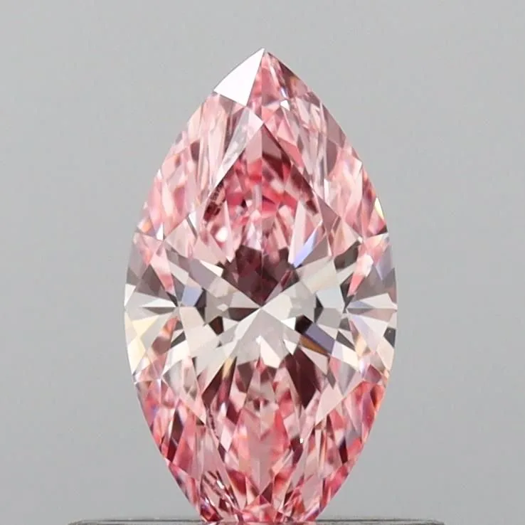 0.53ct MARQUISE Fancy Vivid Pink VS1 Coloured Lab diamond
