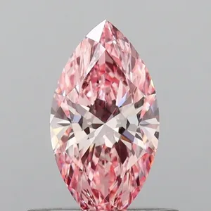 0.53ct MARQUISE Fancy Vivid Pink VS1 Coloured Lab diamond