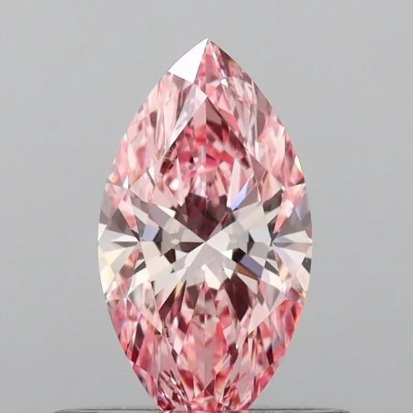 0.53ct MARQUISE Fancy Vivid Pink VS1 Coloured Lab diamond