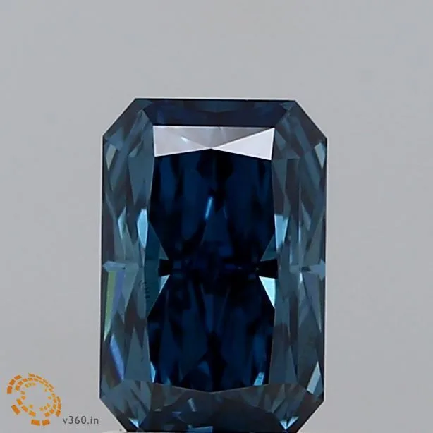 1.05ct RADIANT Fancy Deep Blue VS2 Coloured Lab diamond