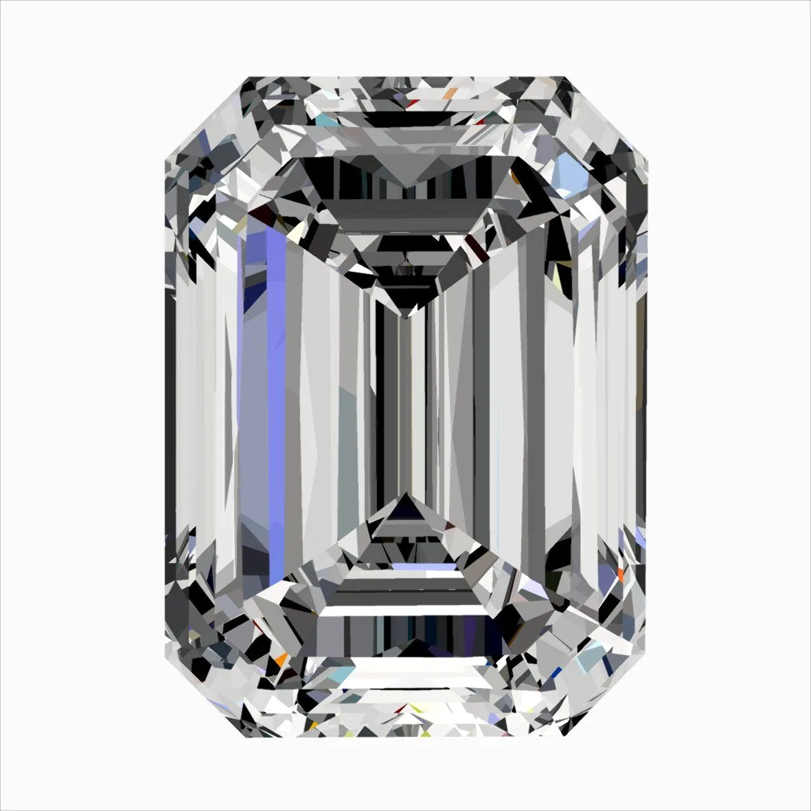 0.40ct EMERALD E VVS2 Natural diamond