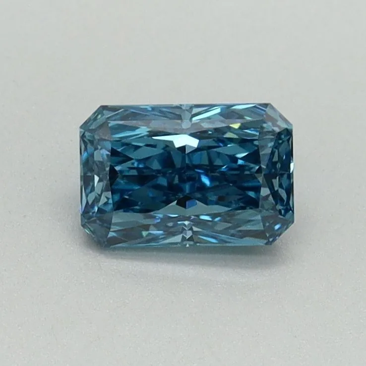 0.52ct RADIANT Fancy Vivid Blue VS2 Coloured Lab diamond
