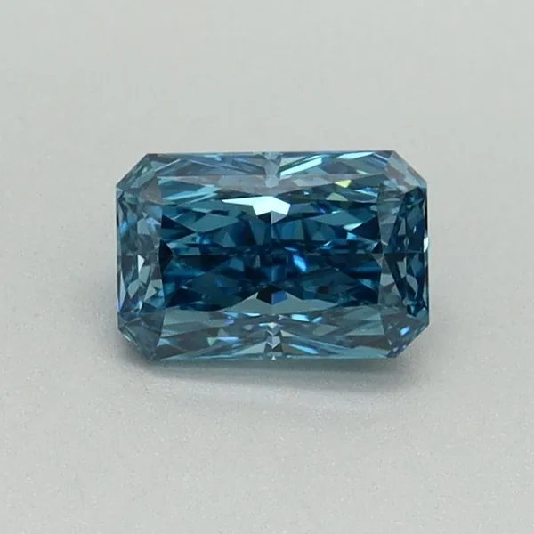 0.52ct RADIANT Fancy Vivid Blue VS2 Coloured Lab diamond