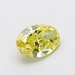 1.01ct OVAL Fancy Intense Yellow VS2 Coloured Lab diamond