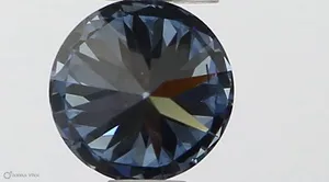 0.32ct ROUND Fancy Vivid Blue SI1 Coloured Lab diamond