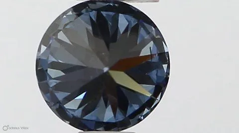 0.32ct ROUND Fancy Vivid Blue SI1 Coloured Lab diamond