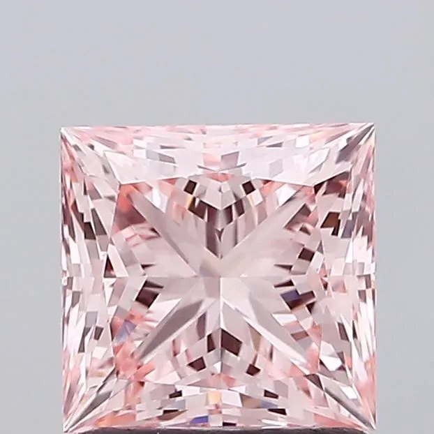 1.50ct PRINCESS Fancy Intense Pink VS2 Coloured Lab diamond