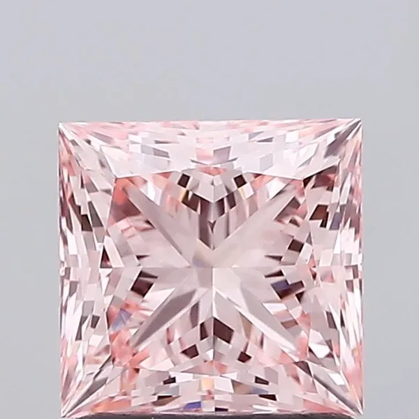 1.5ct PRINCESS Fancy Intense Pink VS2 Coloured Lab diamond