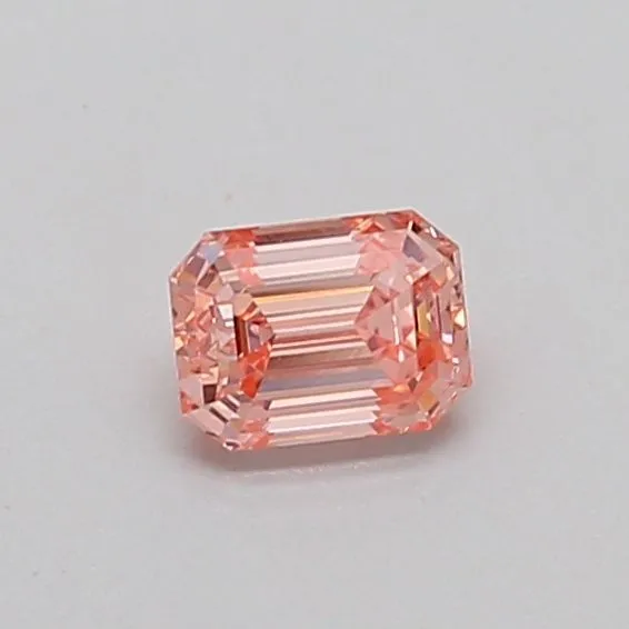 0.31ct EMERALD Fancy Intense Pink VS1 Coloured Lab diamond