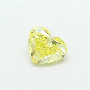 1.01ct HEART Fancy Intense Yellow VS2 Coloured Lab diamond