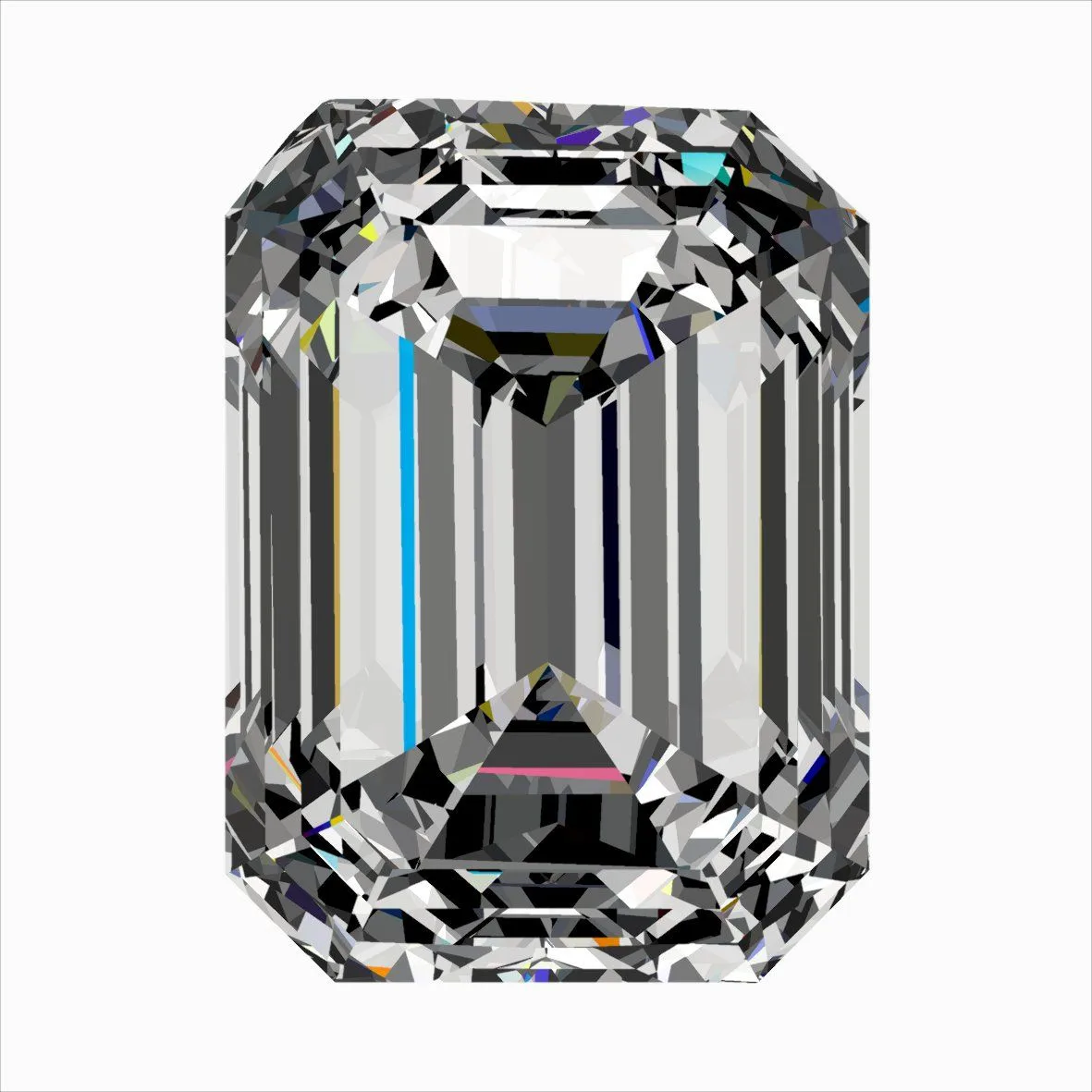 0.40ct EMERALD F VS1 Natural diamond