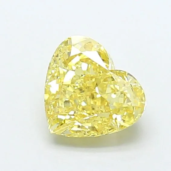1.4ct HEART Fancy Intense Yellow VS1 Coloured Lab diamond