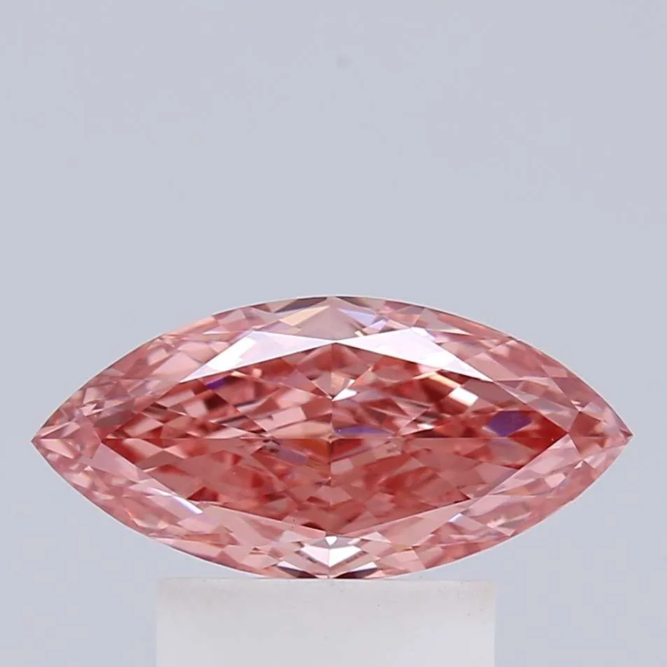 1.05ct MARQUISE Fancy Vivid Pink VVS2 Coloured Lab diamond