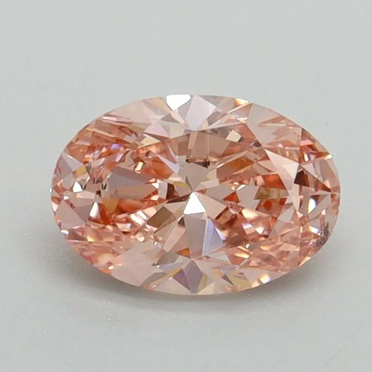 0.91ct OVAL Fancy Intense Pink SI1 Coloured Lab diamond