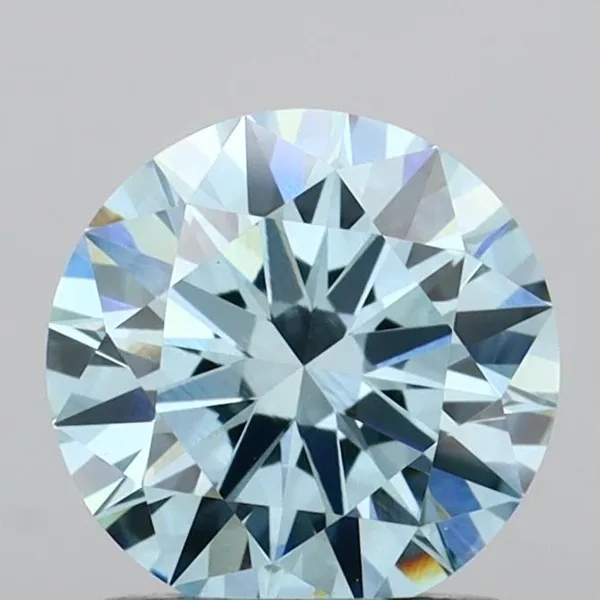 1.05ct ROUND Fancy Vivid Blue VVS2 Coloured Lab diamond