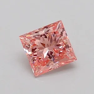0.51ct PRINCESS Fancy Intense Pink VS1 Coloured Lab diamond